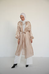 Silken Flow Kimono - Nude