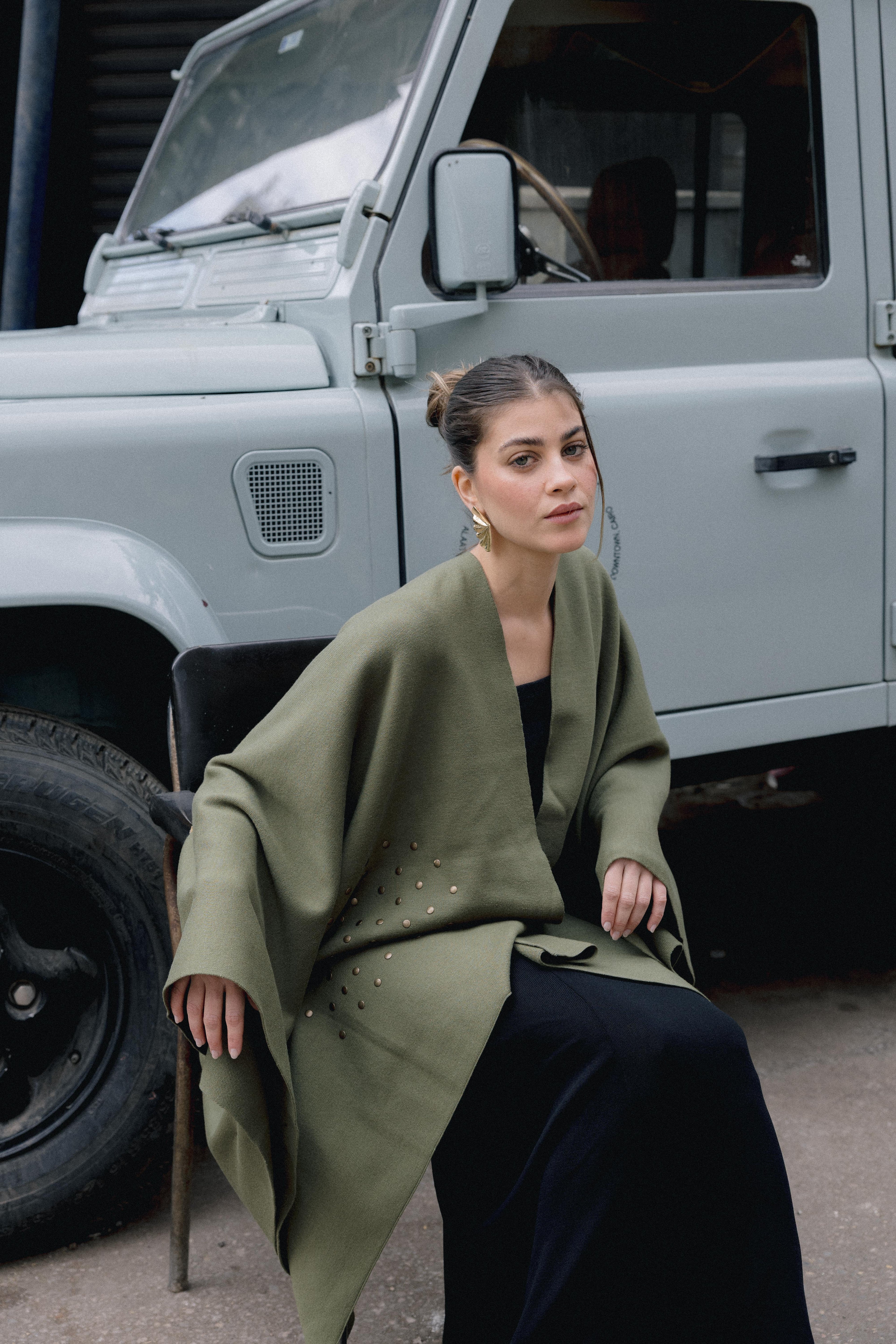 Luna Poncho - Olive