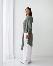 Asymmetrical Top- Light Sage