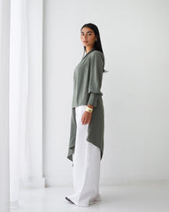 Asymmetrical Top- Light Sage