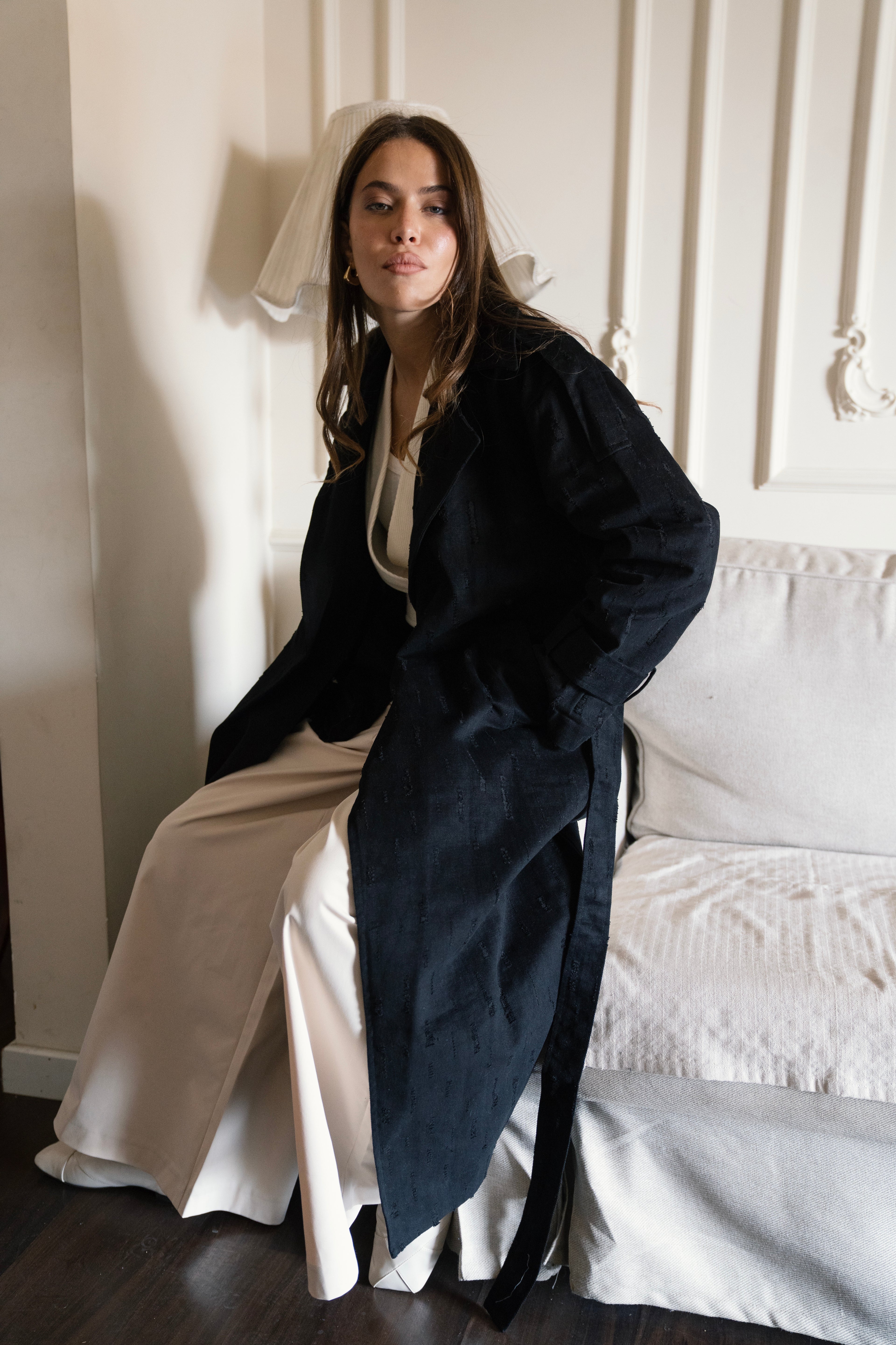 Tattered Trench - Black
