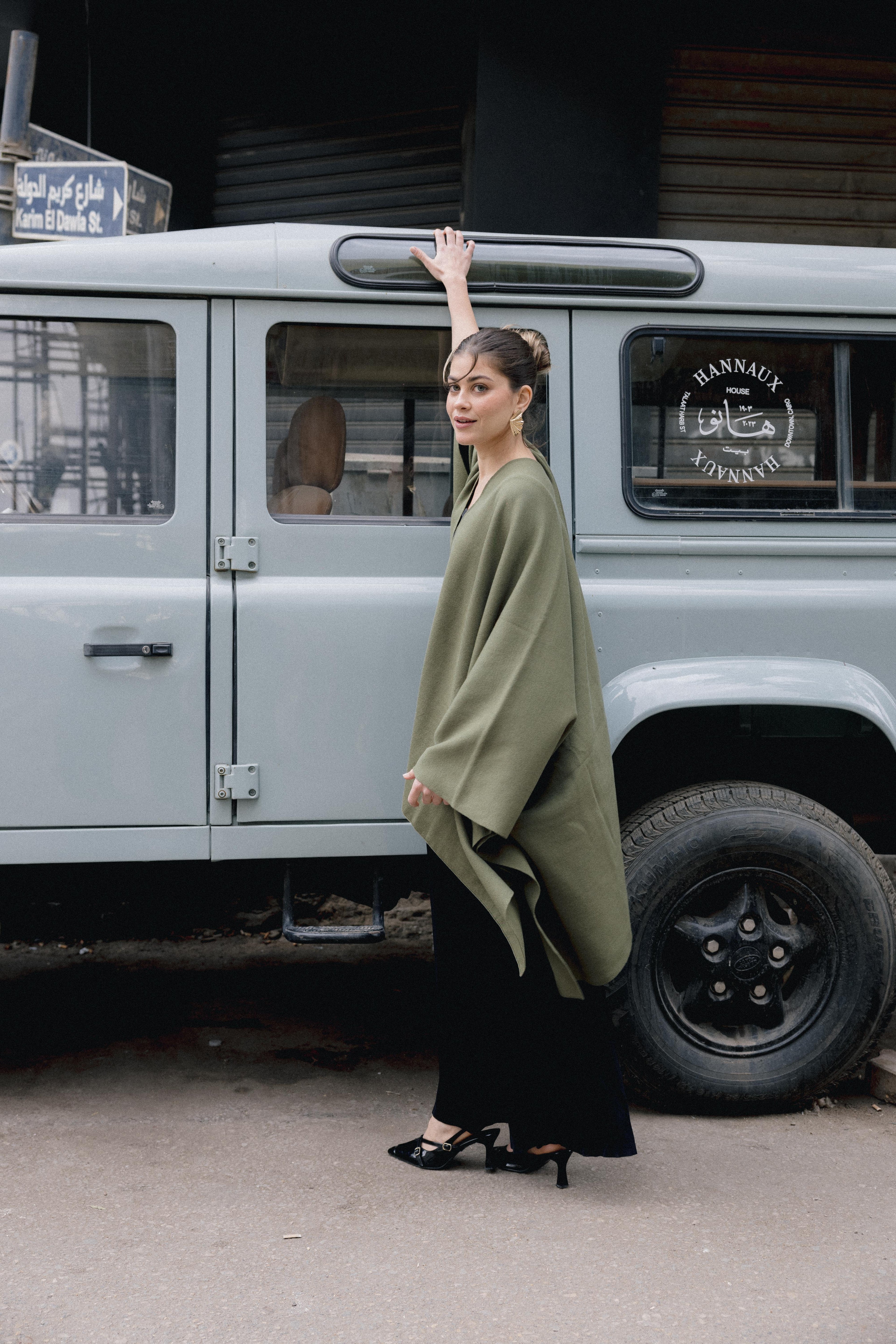 Luna Poncho - Olive