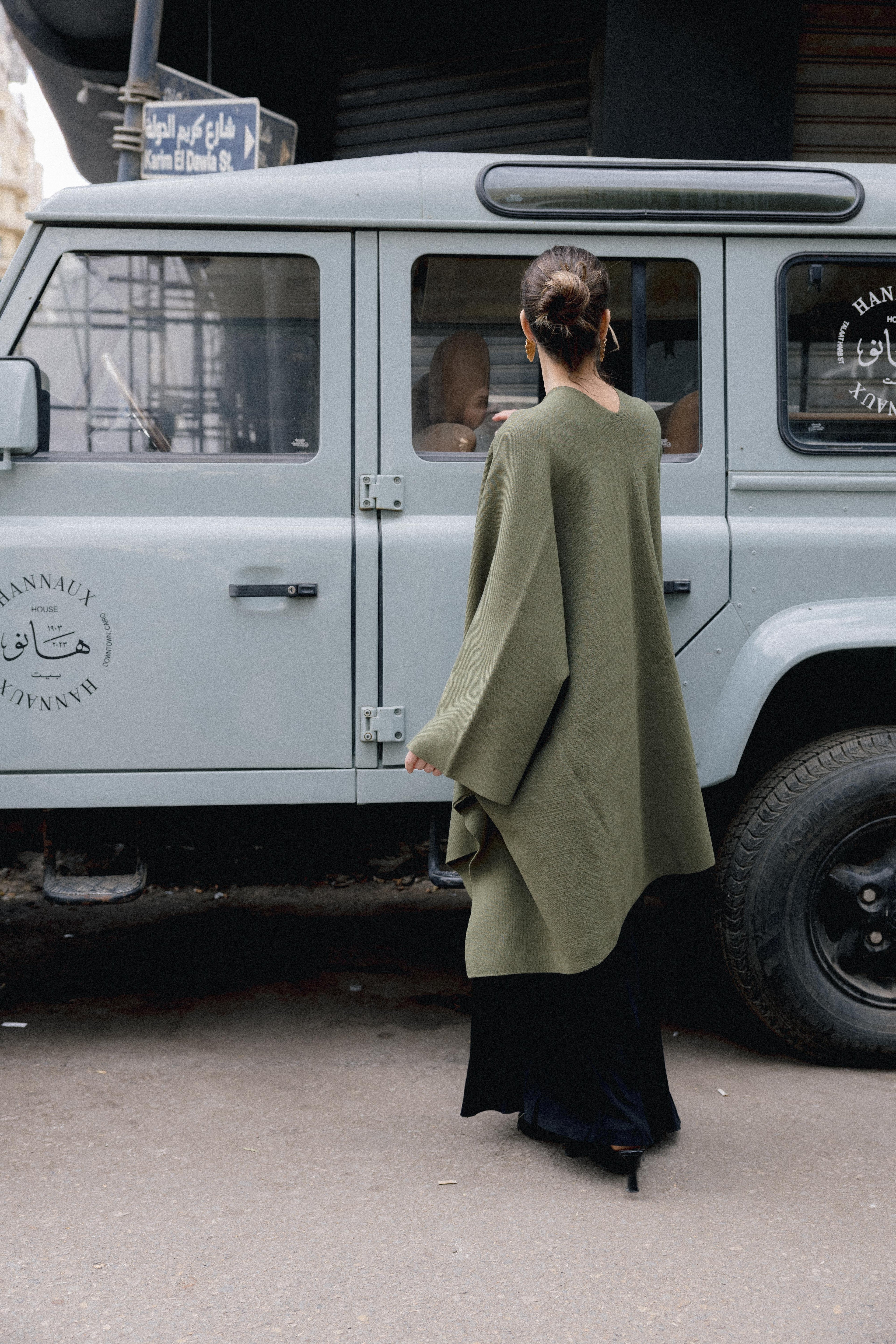 Luna Poncho - Olive