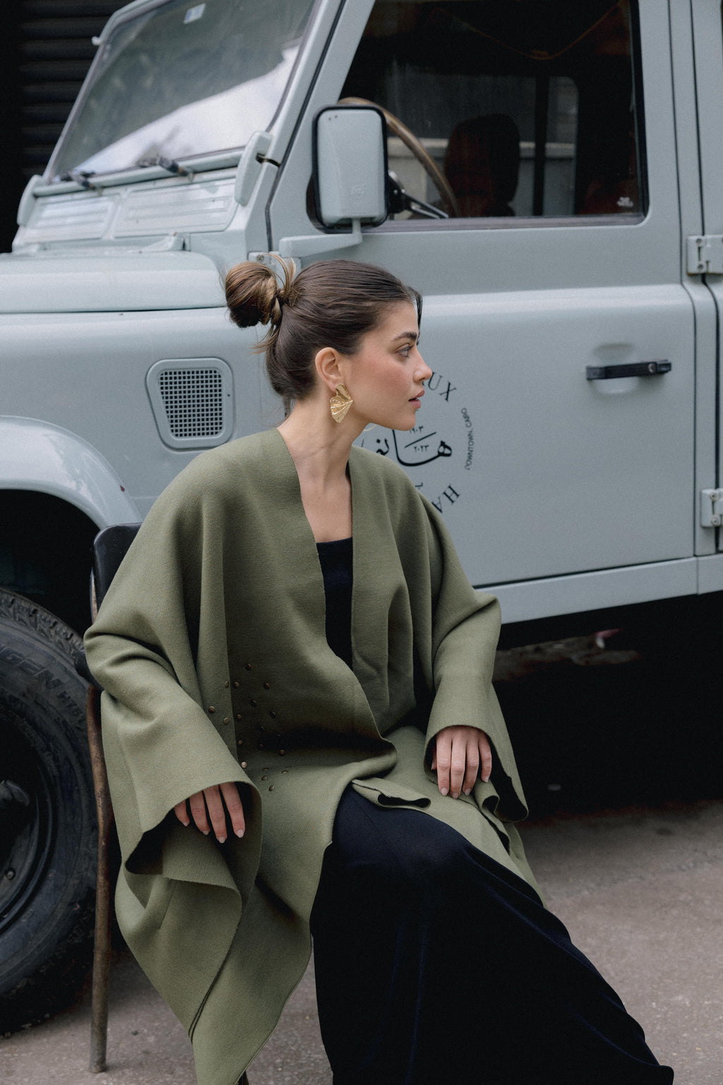 Luna Poncho - Olive