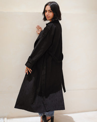 Tattered Trench - Black