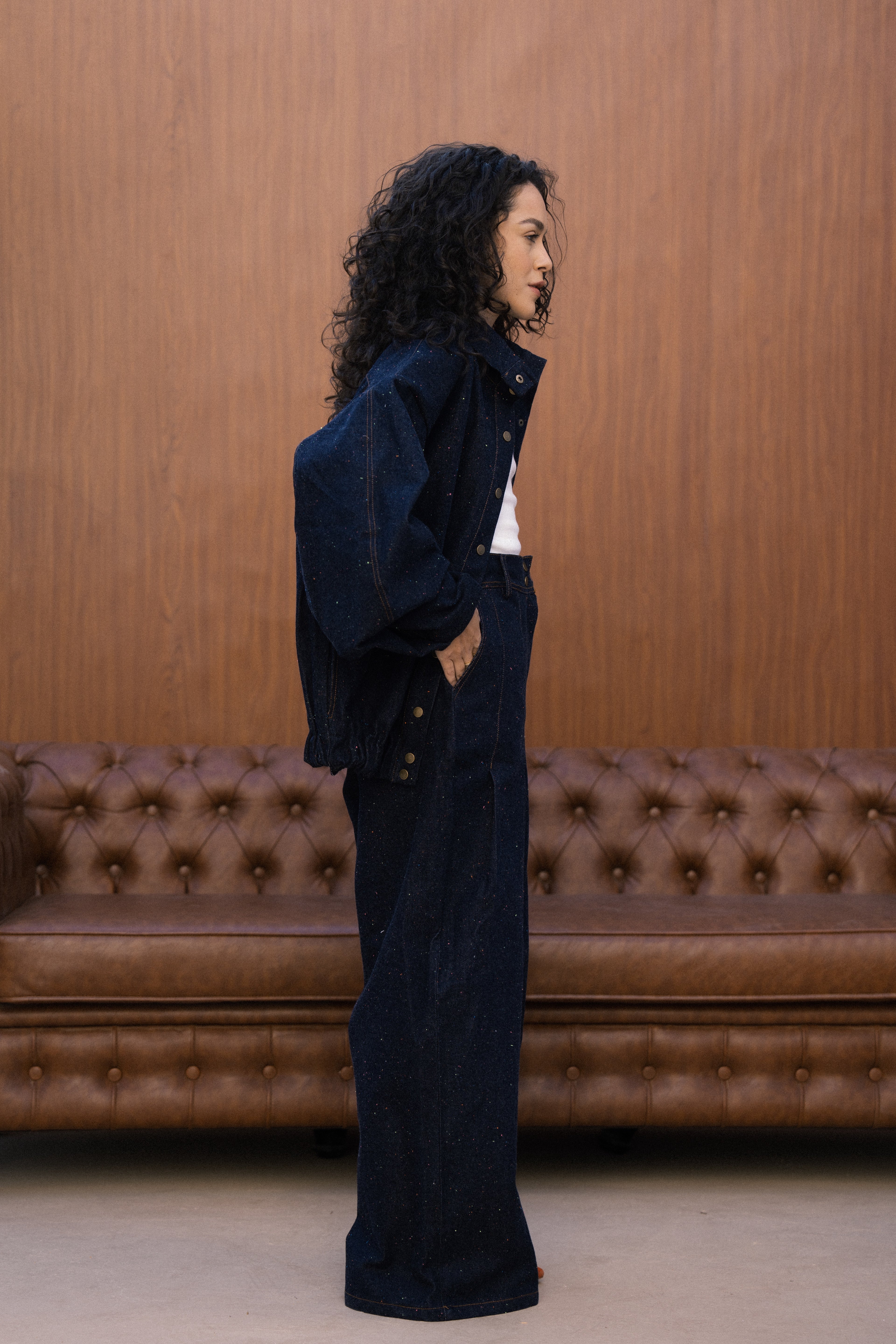 The Speckled Denim Pants