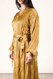 Wrinkled Shimmer Dress - Mustrad