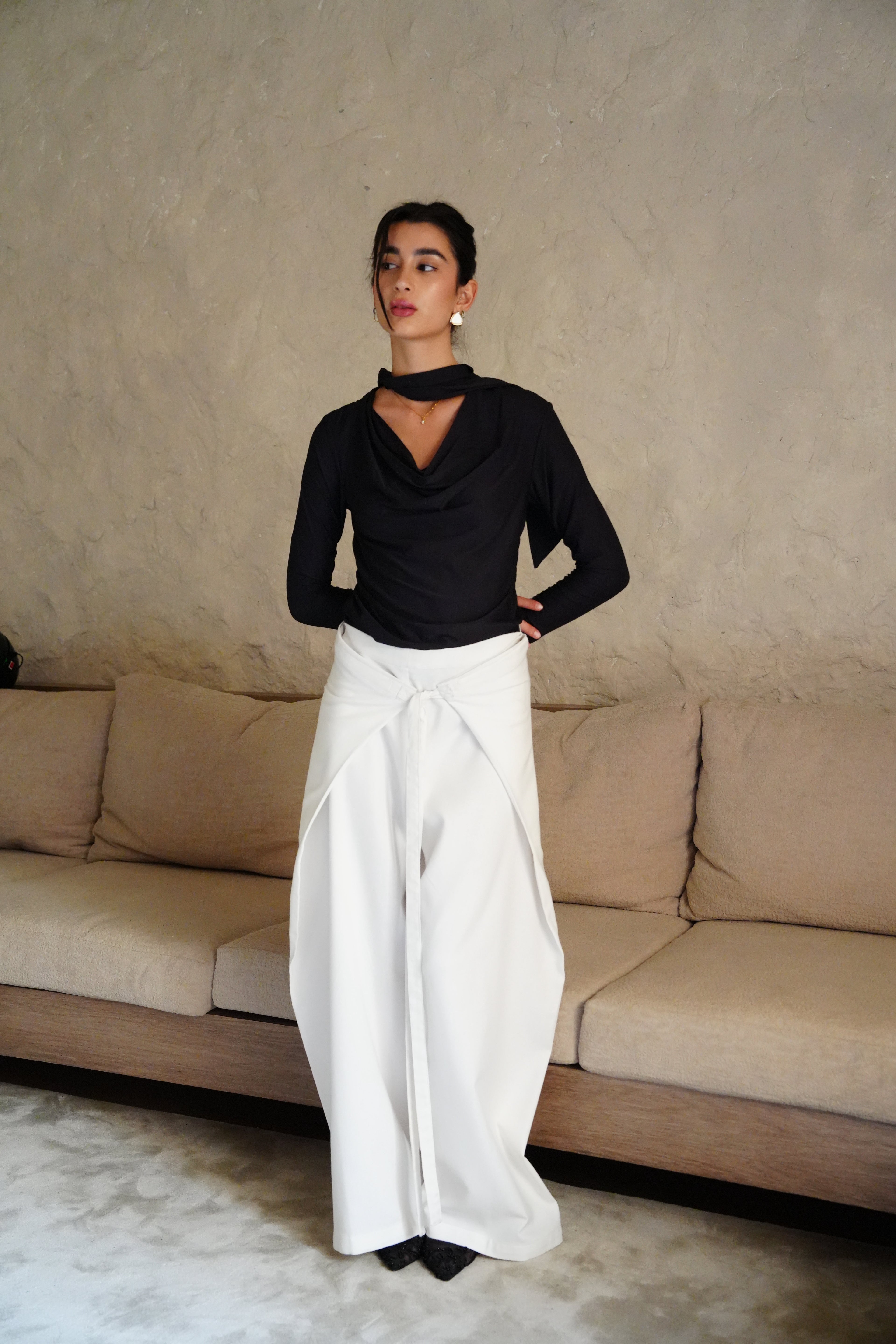 Tie-Up Pants - Off White