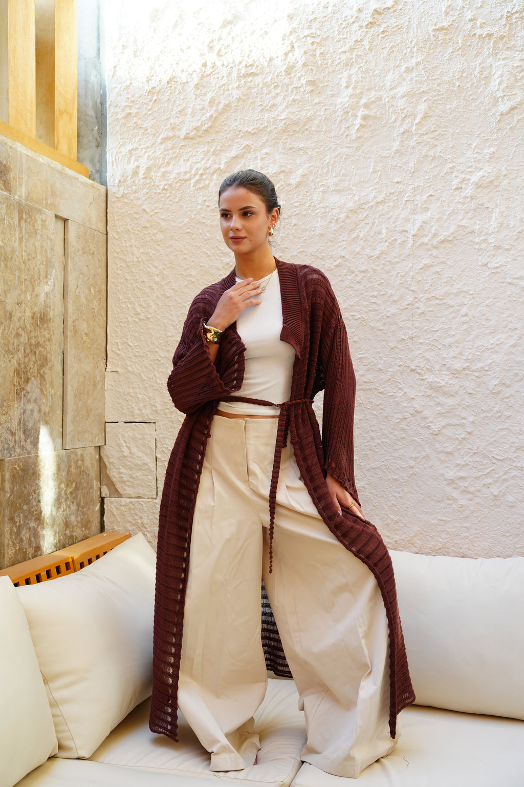 Seaside Cardigan - Clay Brown