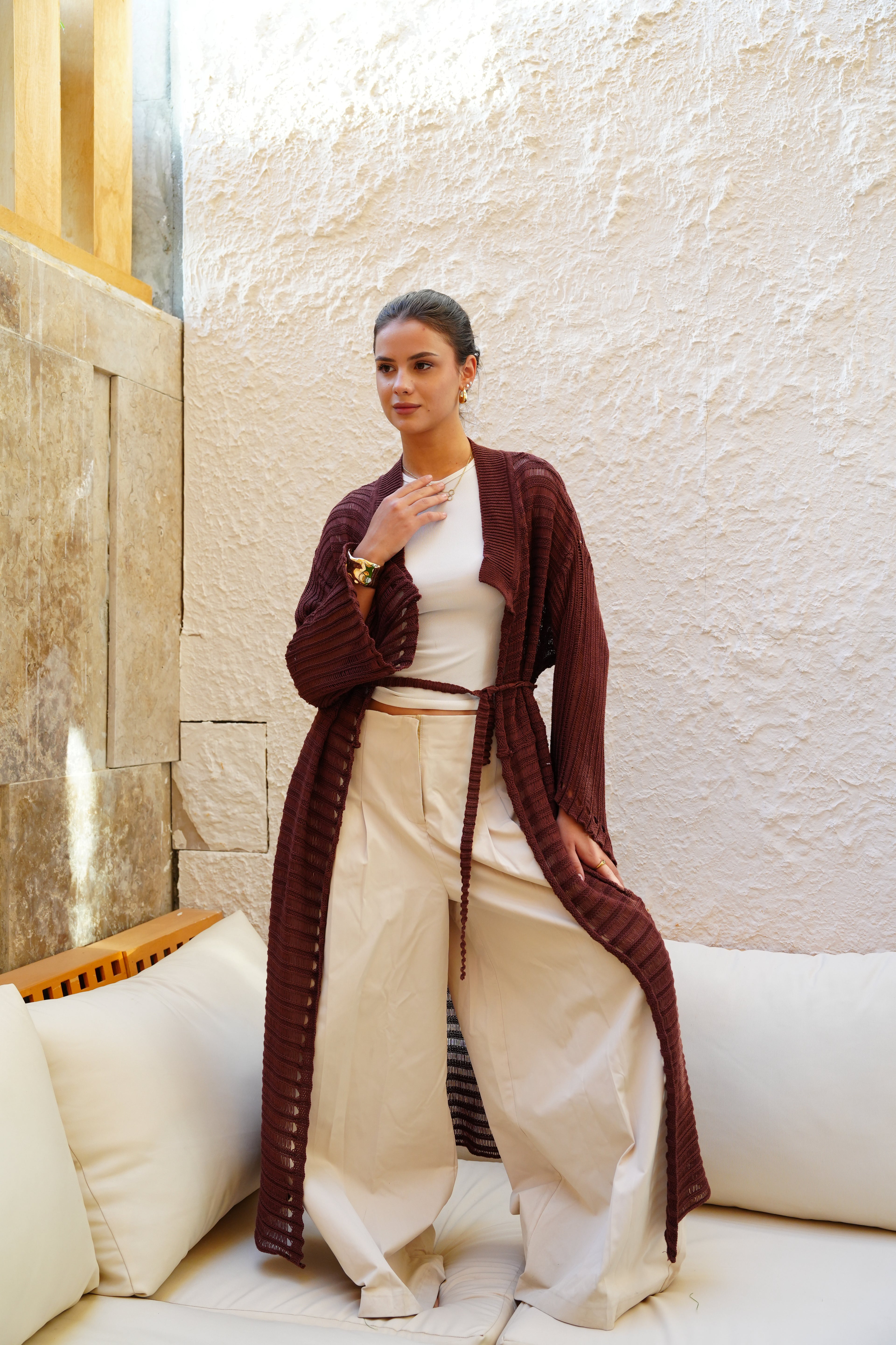 Seaside Cardigan - Clay Brown