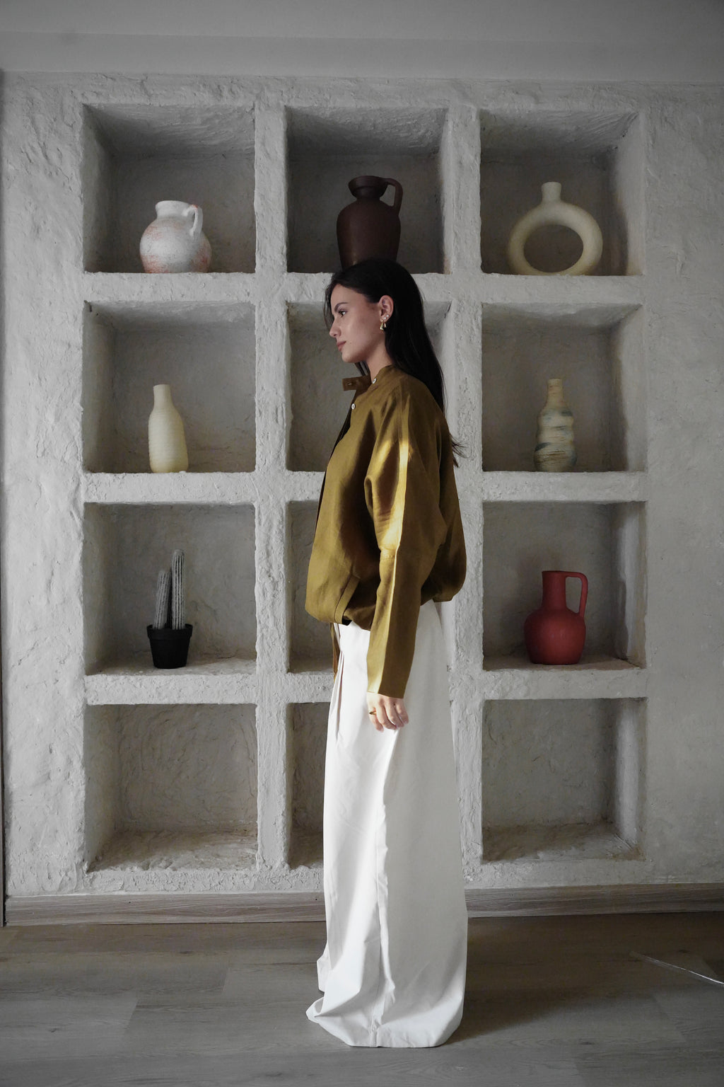 The Linen Edit Shirt - Curry