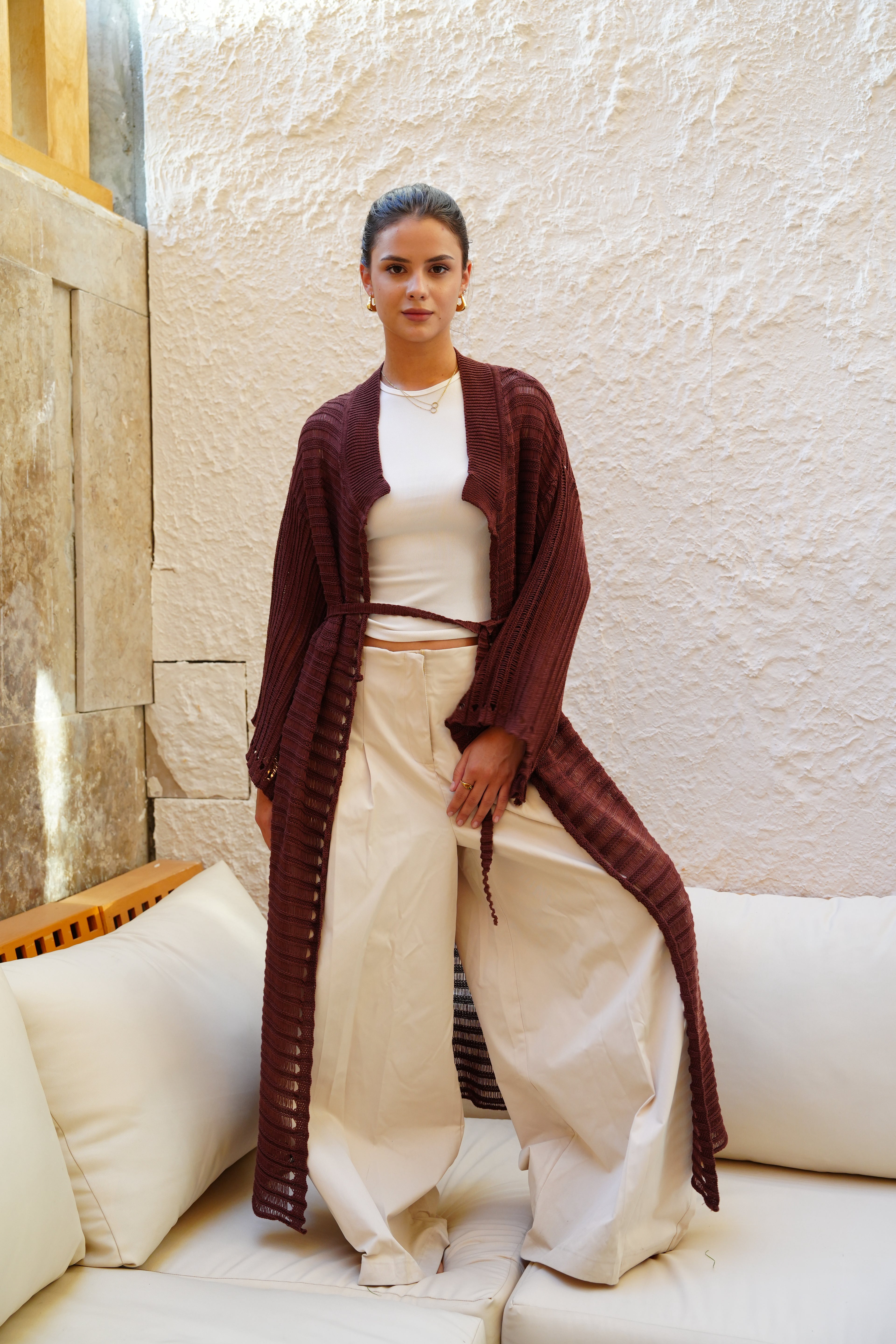 Seaside Cardigan - Clay Brown