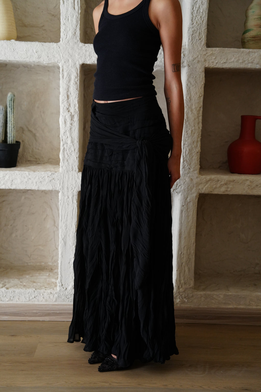 The Drape Skirt - Black