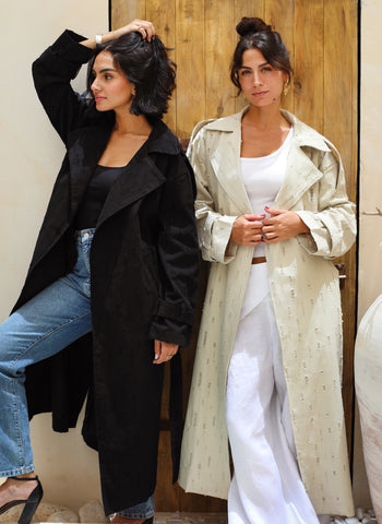 Tattered Trench - Black
