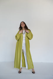 Pleats Bloom Kimono - Lime