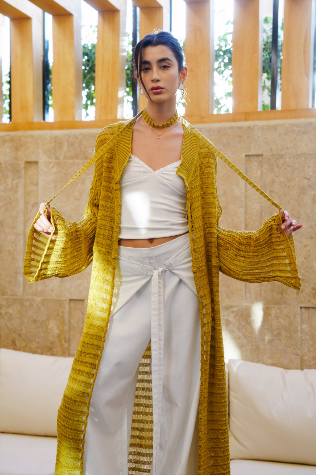 Seaside Cardigan - Ochre