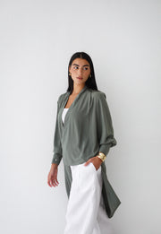 Asymmetrical Top- Light Sage