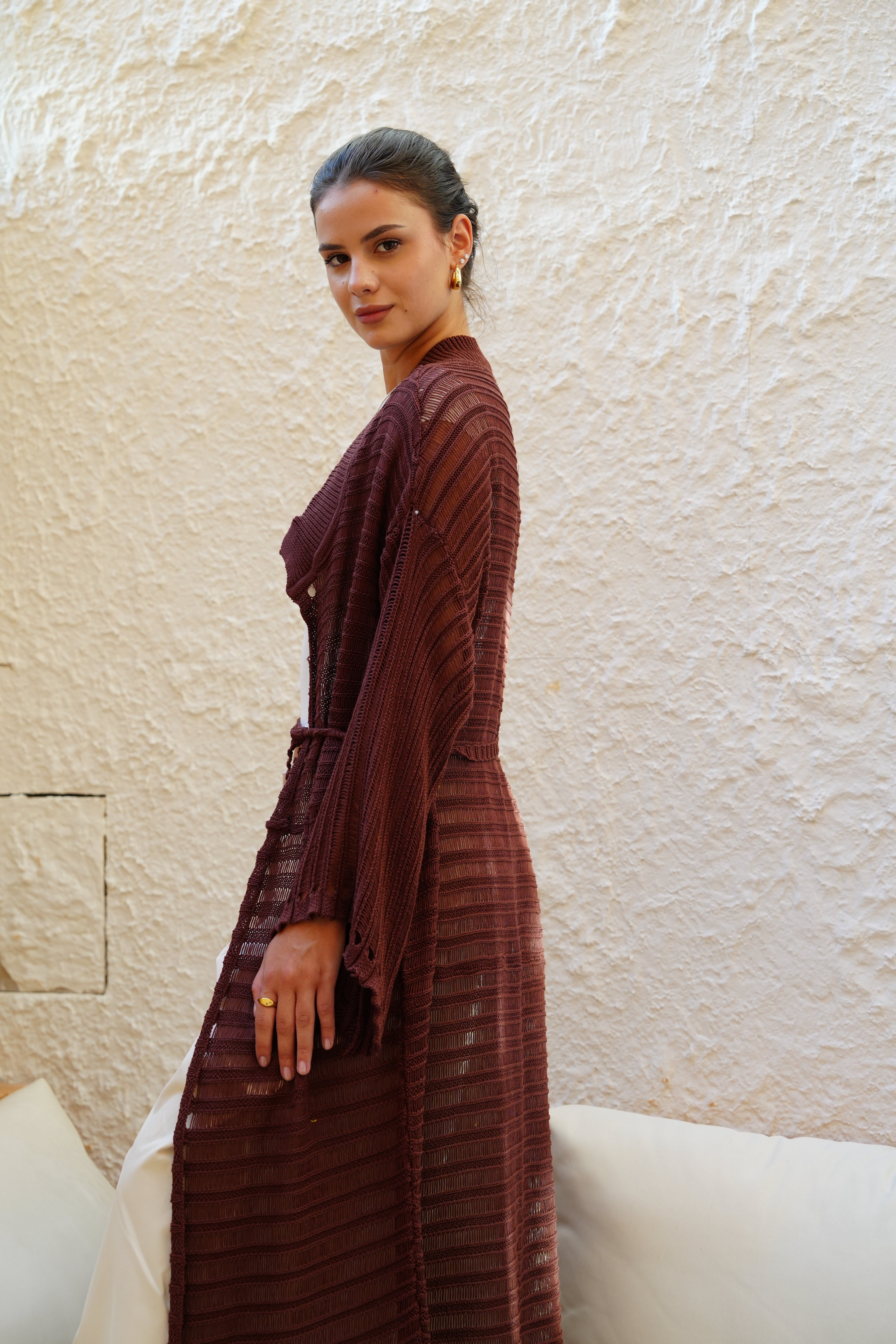 Seaside Cardigan - Clay Brown
