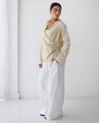 Feuille d’Or Top - Warm Ivory