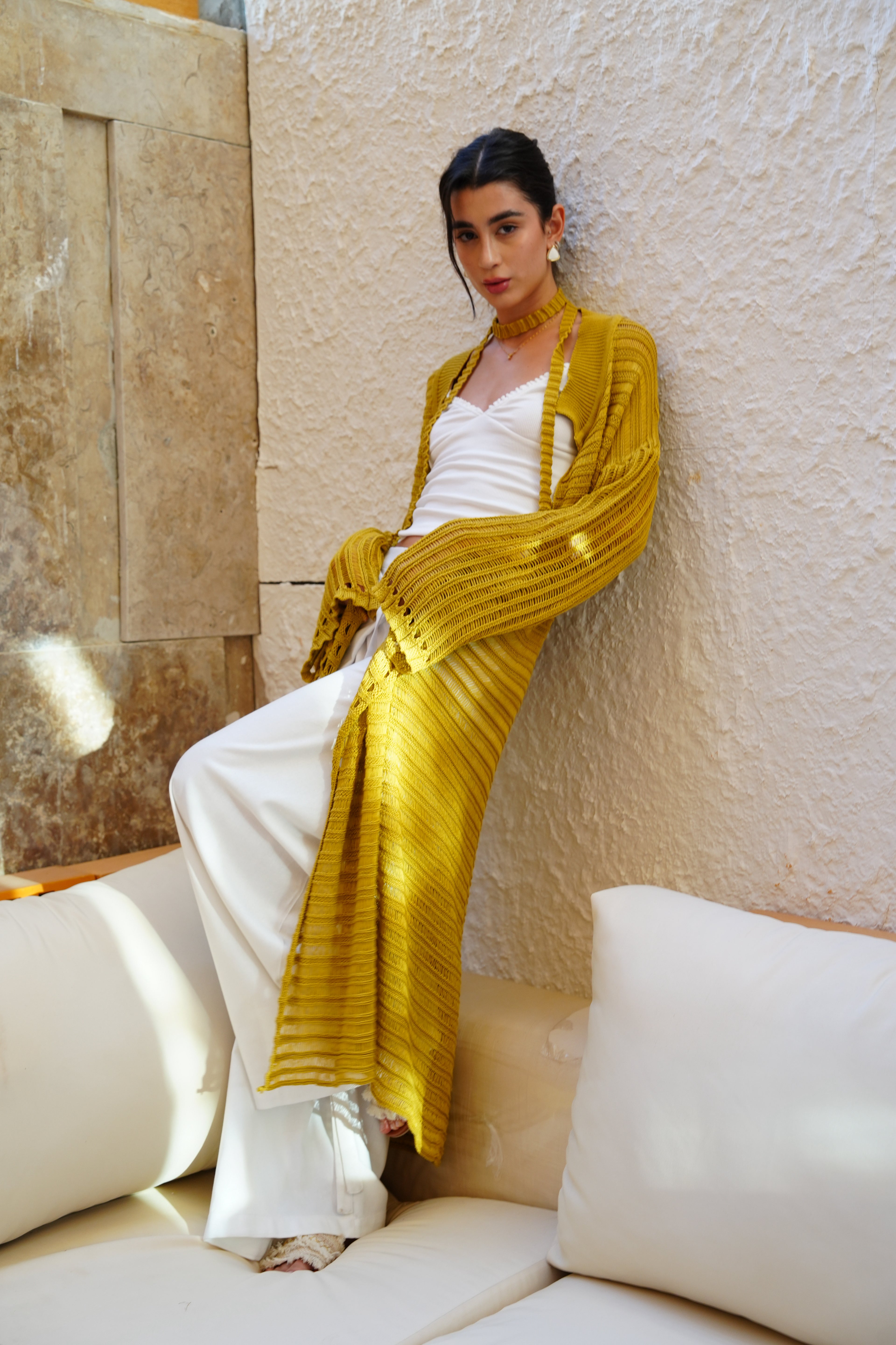 Seaside Cardigan - Ochre
