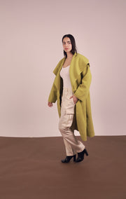 Eliana Fur Coat - Lime