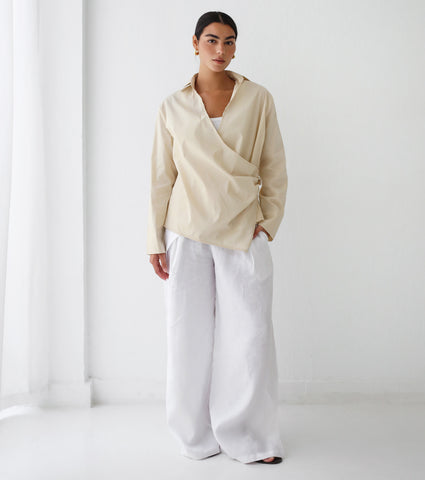 Feuille d’Or Top - Warm Ivory