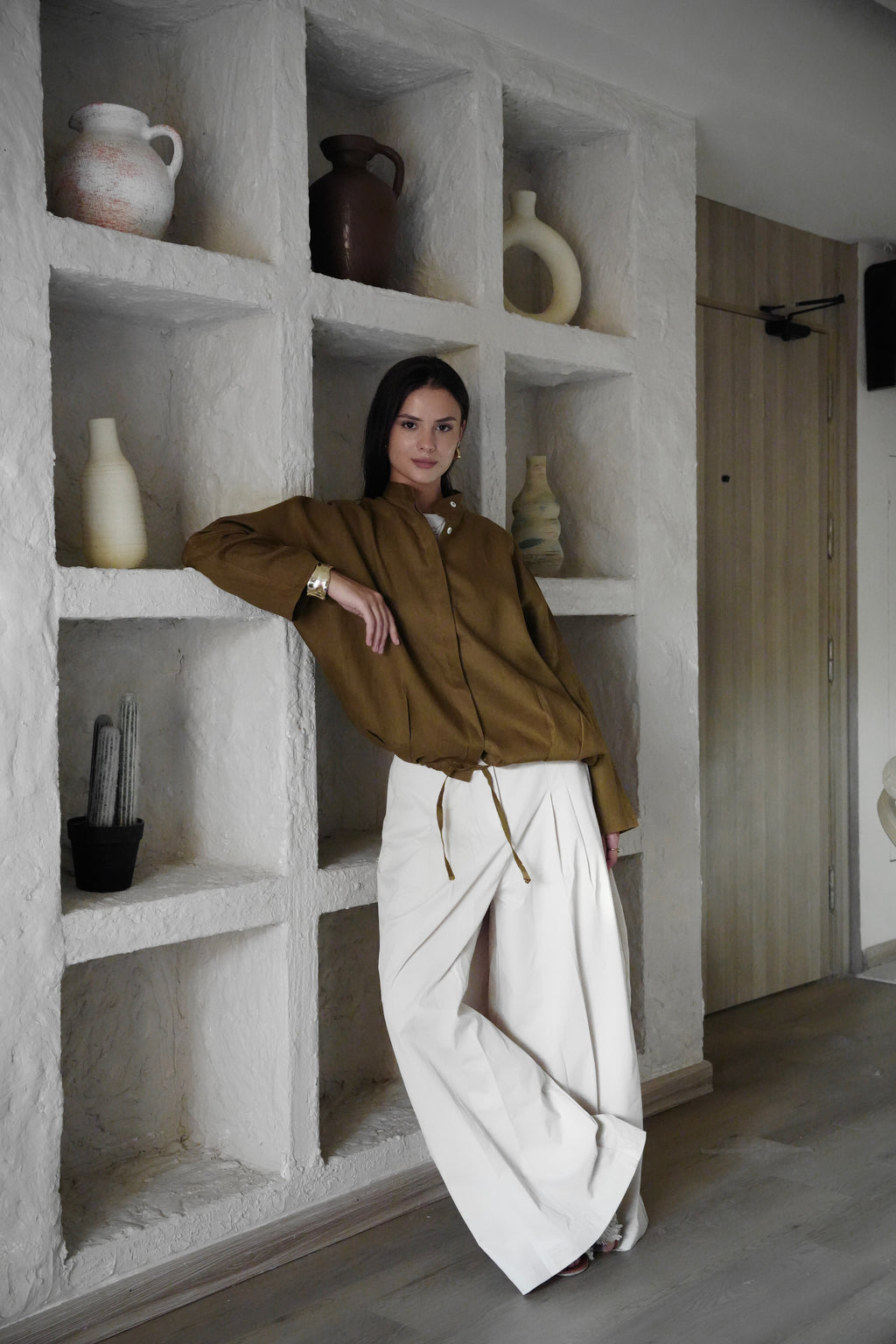 The Linen Edit Shirt - Curry