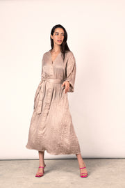 Wrinkled Shimmer Dress - Champagne