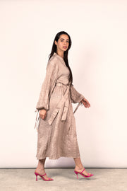 Wrinkled Shimmer Dress - Champagne