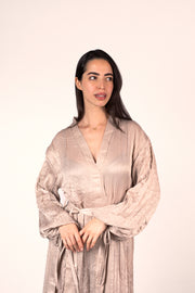 Wrinkled Shimmer Dress - Champagne