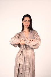 Wrinkled Shimmer Dress - Champagne