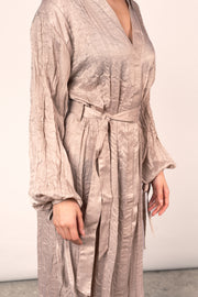 Wrinkled Shimmer Dress - Champagne