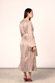 Wrinkled Shimmer Dress - Champagne
