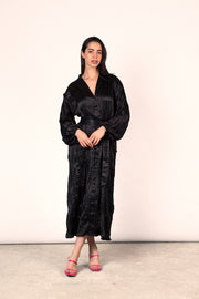 Wrinkled Shimmer Dress - Black