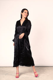 Wrinkled Shimmer Dress - Black