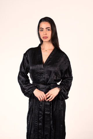 Wrinkled Shimmer Dress - Black