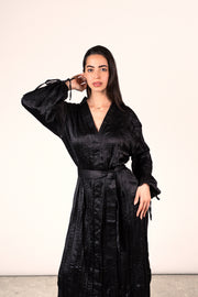 Wrinkled Shimmer Dress - Black