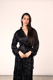 Wrinkled Shimmer Dress - Black