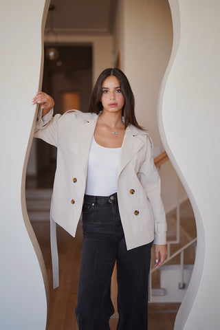 Essential Trench Jacket - Creme