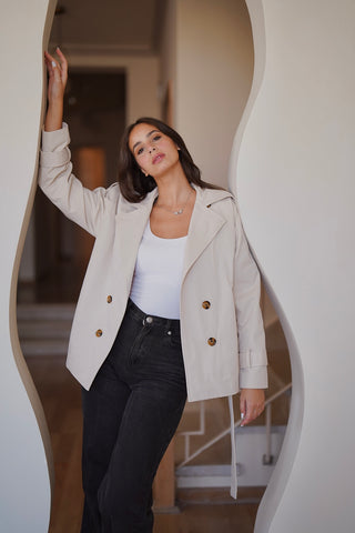Essential Trench Jacket - Creme