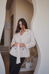 Essential Trench Jacket - Creme