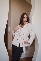 Essential Trench Jacket - Creme