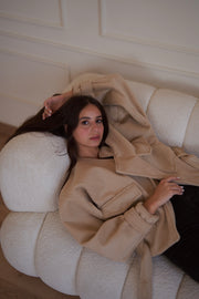 Mohairette Wool Jacket - Cafe