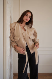 Mohairette Wool Jacket - Cafe