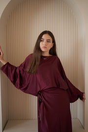 Angelina Set - Burgundy