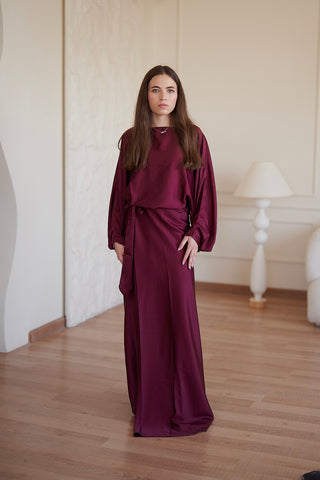 Angelina Set - Burgundy