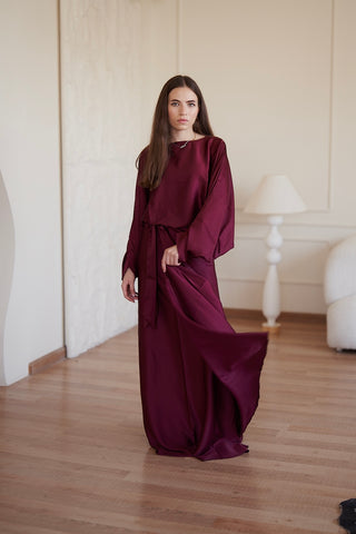 Angelina Set - Burgundy