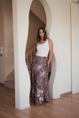 Burgundy Flow Skirt