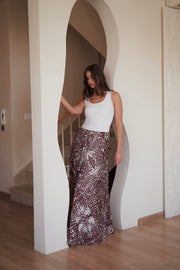 Burgundy Flow Skirt