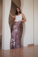 Burgundy Flow Skirt